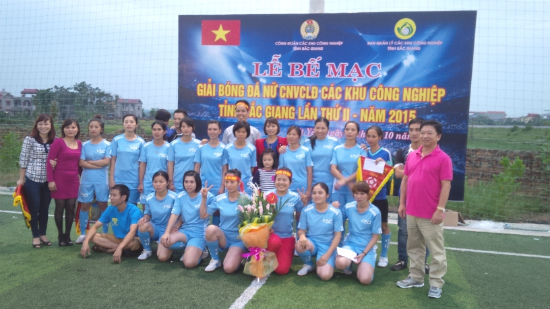 Giải bóng đã nữ CNVCLĐ các Khu công nghiệp tỉnh Bắc Giang lần thứ hai - năm 2015.